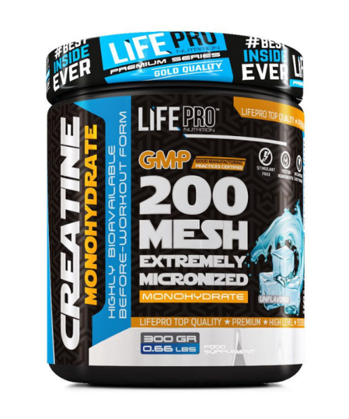 LIFE PRO CREATINE MONOHYDRATE UNFLAVORED 300G